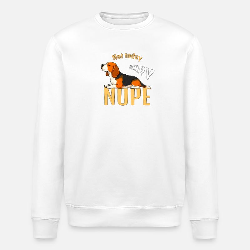 Nicht Heute Beagle, Sorry - Stanley/Stella Unisex Bio-Sweatshirt ROLLER - Weiß