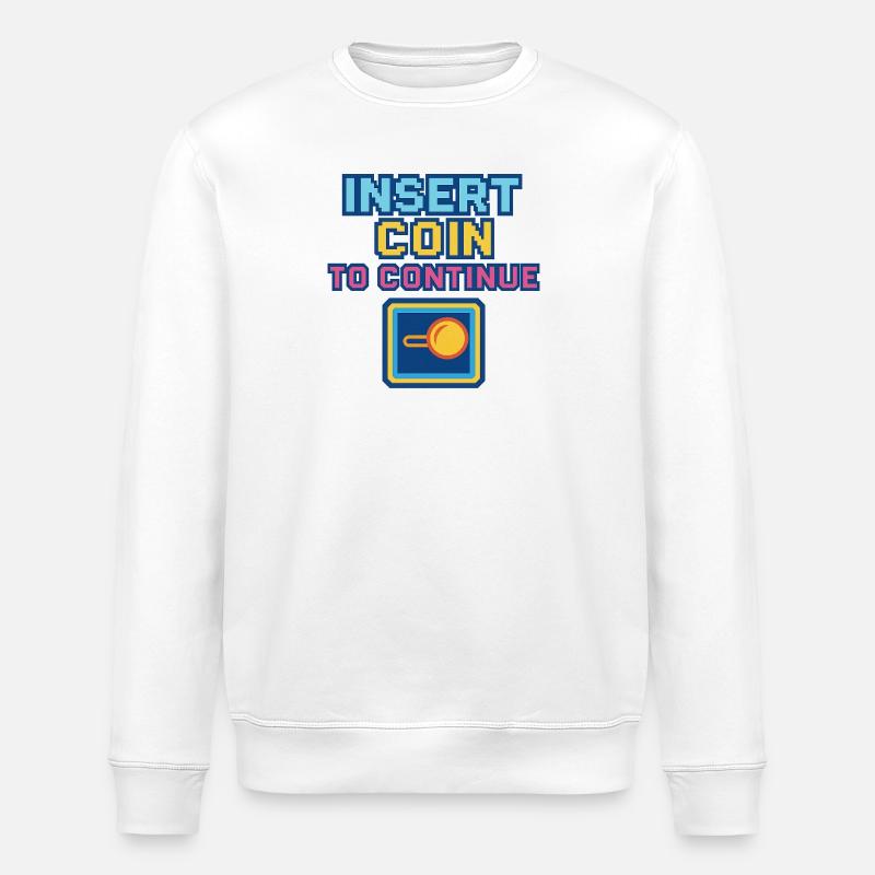 Conception de jeux d’arcade Retro Pixel - Sweat bio ROLLER Stanley/Stella Unisexe - blanc