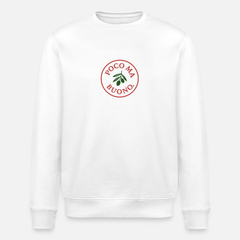 Vitales Olivenblatt Design - Stanley/Stella Unisex Bio-Sweatshirt ROLLER - Weiß