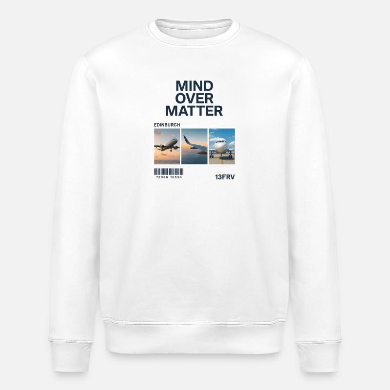 Mind Over Matter: Edinburgh Triptychon - Stanley/Stella Unisex Bio-Sweatshirt ROLLER - Weiß