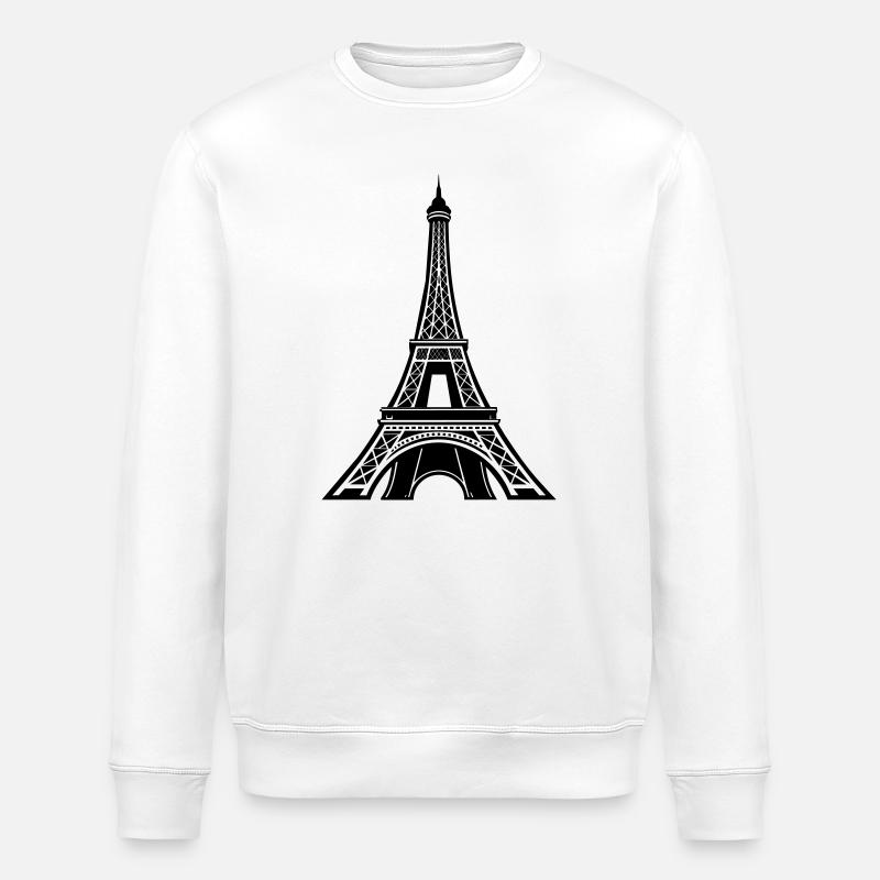 Tour Eiffel Paris - Sweat bio ROLLER Stanley/Stella Unisexe - blanc