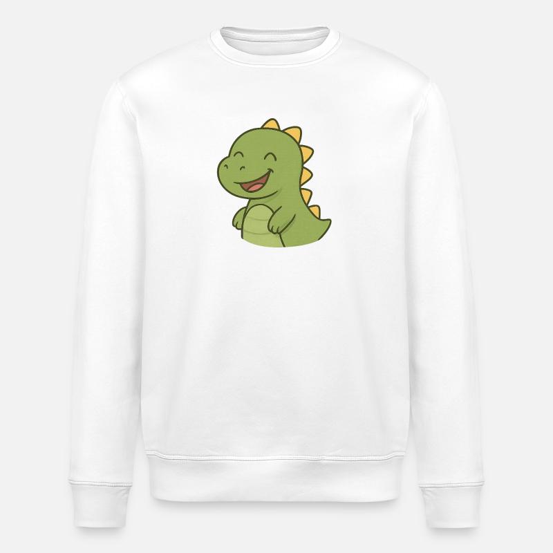 Lachender_Dino - Stanley/Stella Unisex Bio-Sweatshirt ROLLER - Weiß