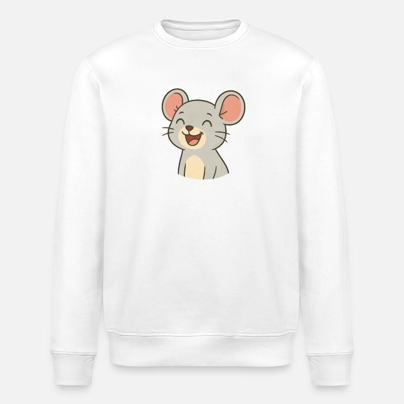 Lachende_Maus - Stanley/Stella Unisex Bio-Sweatshirt ROLLER - Weiß