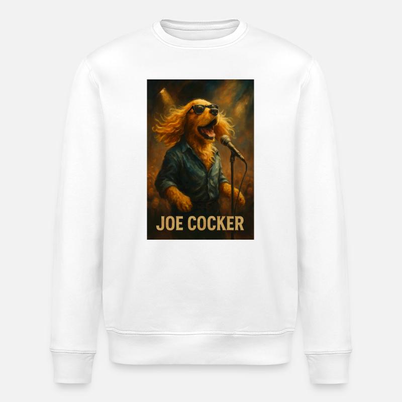 Joe Cocker - Stanley/Stella Unisex Bio-Sweatshirt ROLLER - Weiß