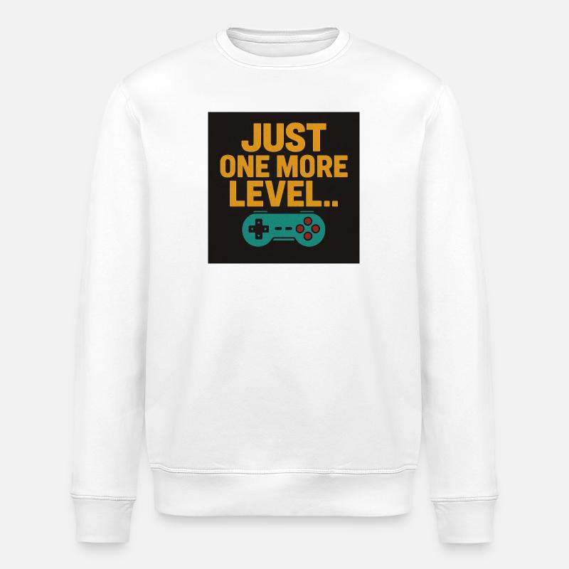 Gaming Motivation Spruch mit Controller - Stanley/Stella Unisex Bio-Sweatshirt ROLLER - Weiß