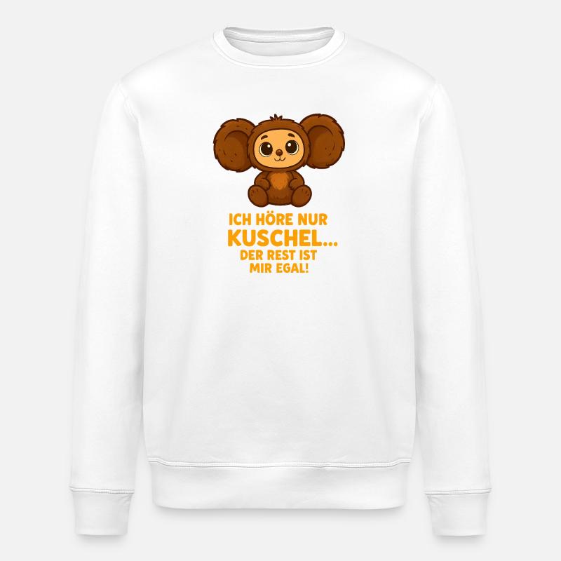 Kuschelbär mit Spruch - Stanley/Stella Unisex Bio-Sweatshirt ROLLER - Weiß
