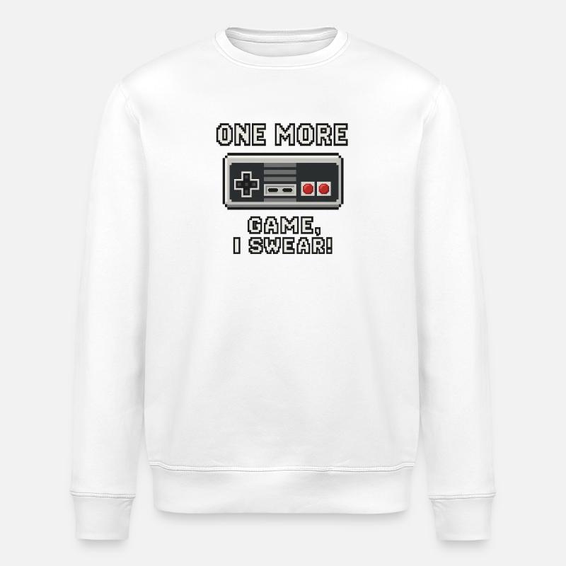 Conception de citation de jeu rétro - Sweat bio ROLLER Stanley/Stella Unisexe - blanc