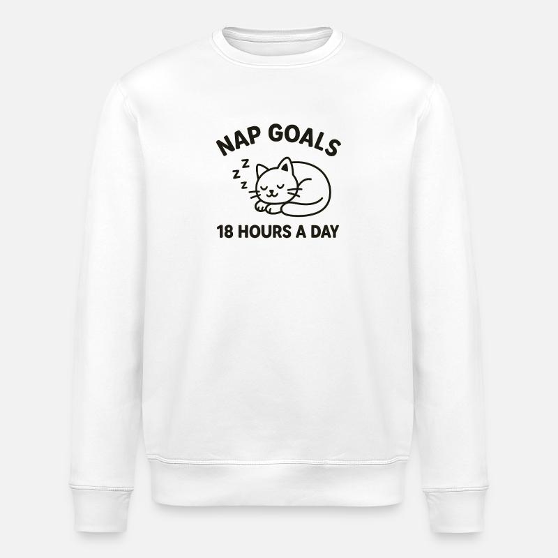 Objectifs de la sieste - Sweat bio ROLLER Stanley/Stella Unisexe - blanc