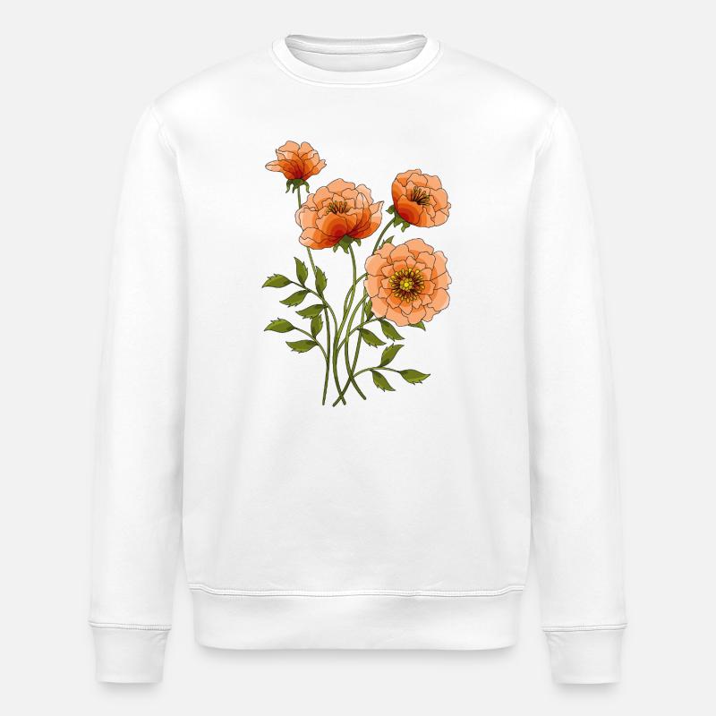 Fleur - Sweat bio ROLLER Stanley/Stella Unisexe - blanc