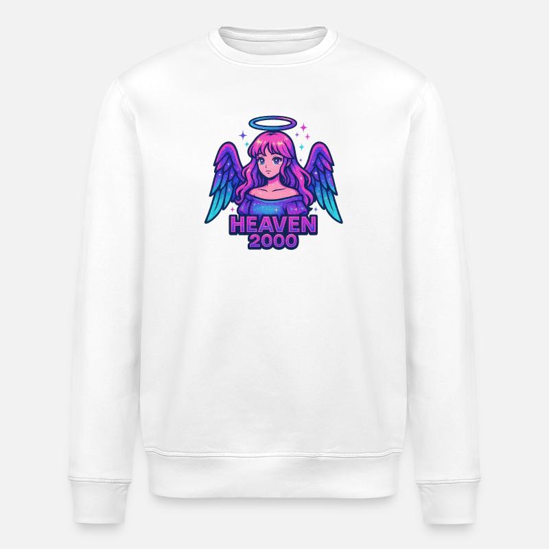 Himmlisches Engel-Design - Stanley/Stella Unisex Bio-Sweatshirt ROLLER - Weiß