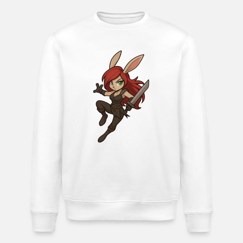 Kata-Toni-Bunny - Stanley/Stella Unisex Bio-Sweatshirt ROLLER - Weiß