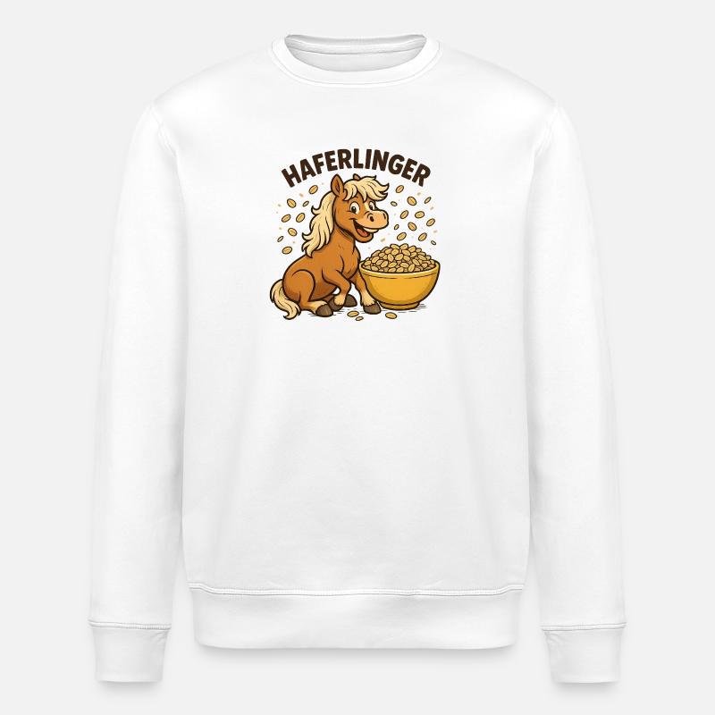 Haferlinger Frühstückspower - Stanley/Stella Unisex Bio-Sweatshirt ROLLER - Weiß