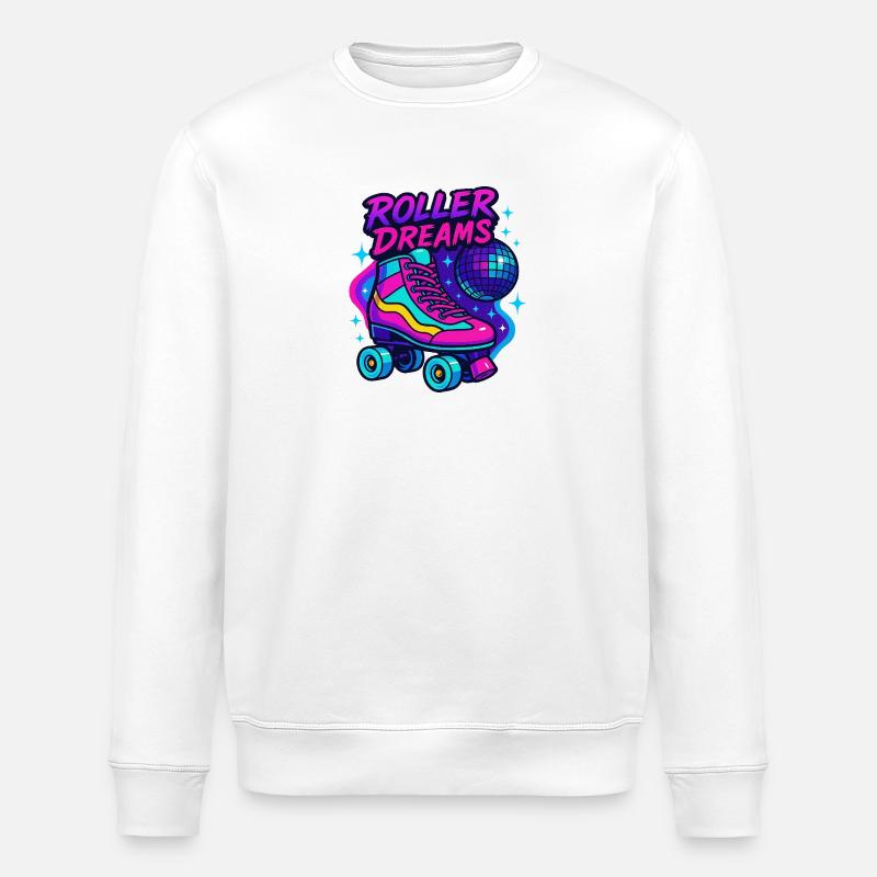 Patins à roulettes néon Disco Design - Sweat bio ROLLER Stanley/Stella Unisexe - blanc