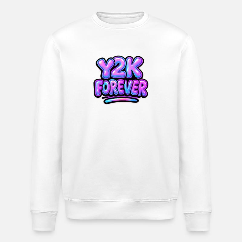 Y2K Forever Neon Design - Sweat bio ROLLER Stanley/Stella Unisexe - blanc