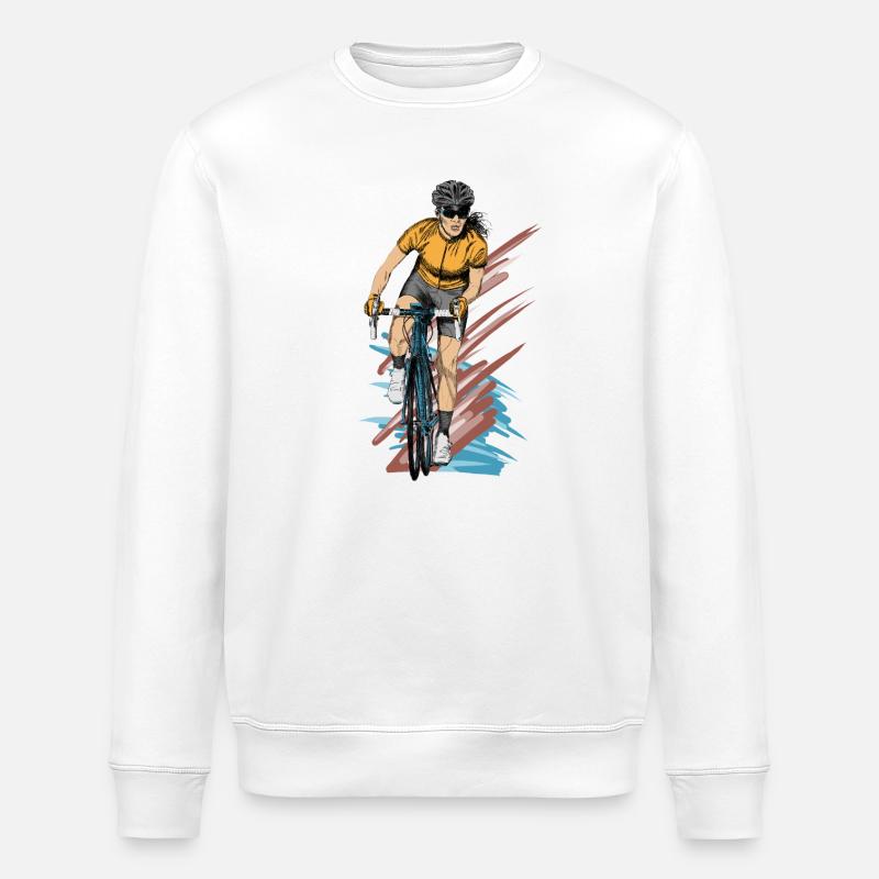 Radfahrerin - Stanley/Stella Unisex Bio-Sweatshirt ROLLER - Weiß