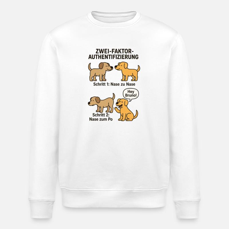 Dog Detection Two-Factor Authentication - Stanley/Stella ROLLER Unisex Organic Sweatshirt - white