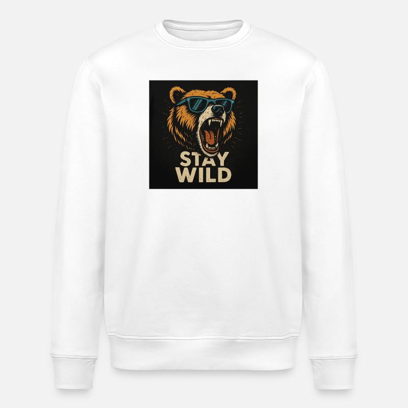 Stay Wild - Stanley/Stella Unisex Bio-Sweatshirt ROLLER - Weiß