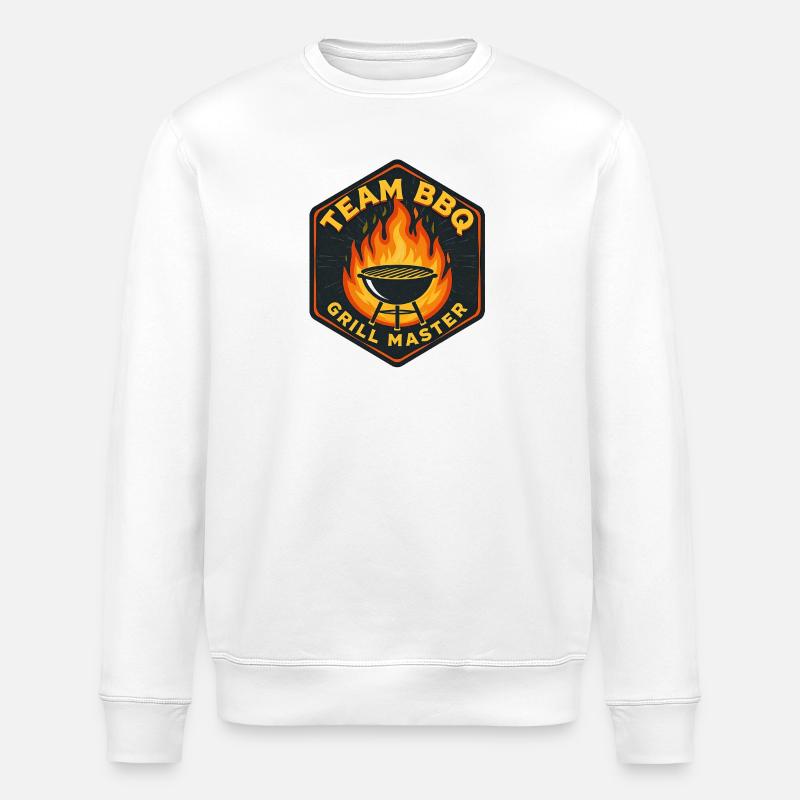 Illustration de Chef Grill BBQ - Sweat bio ROLLER Stanley/Stella Unisexe - blanc