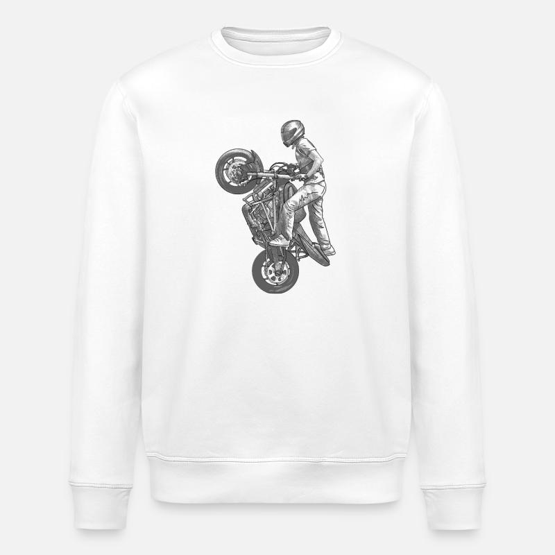 Stuntriding - Stanley/Stella Unisex Bio-Sweatshirt ROLLER - Weiß