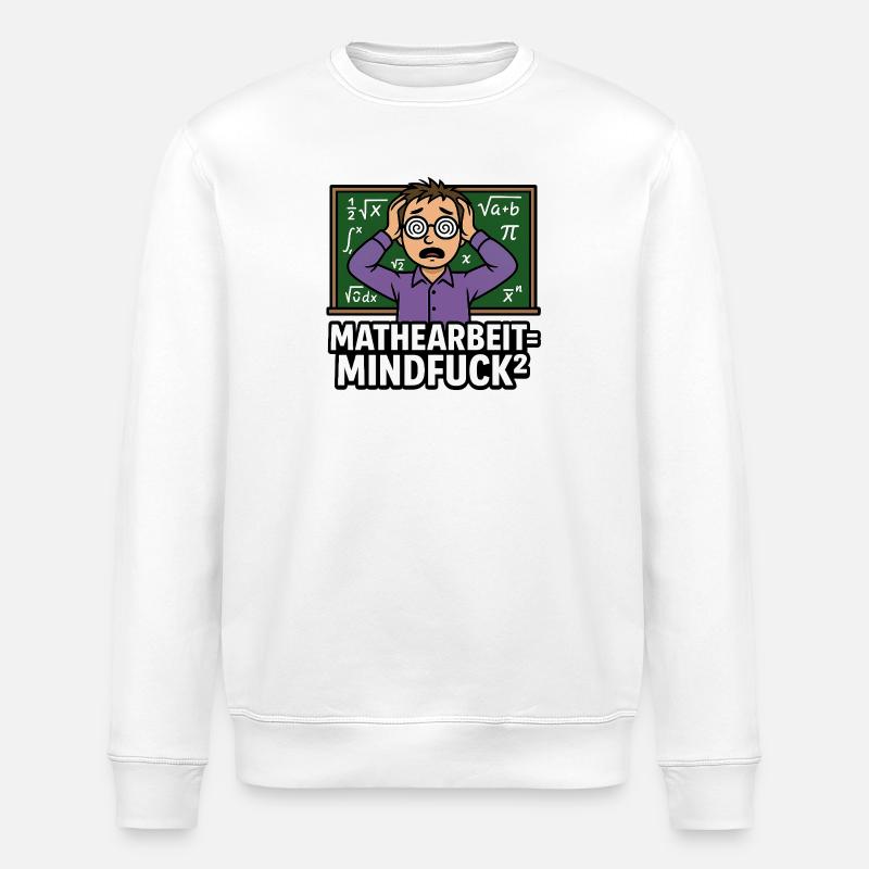 Mathe Stress Lehrer  - Stanley/Stella Unisex Bio-Sweatshirt ROLLER - Weiß