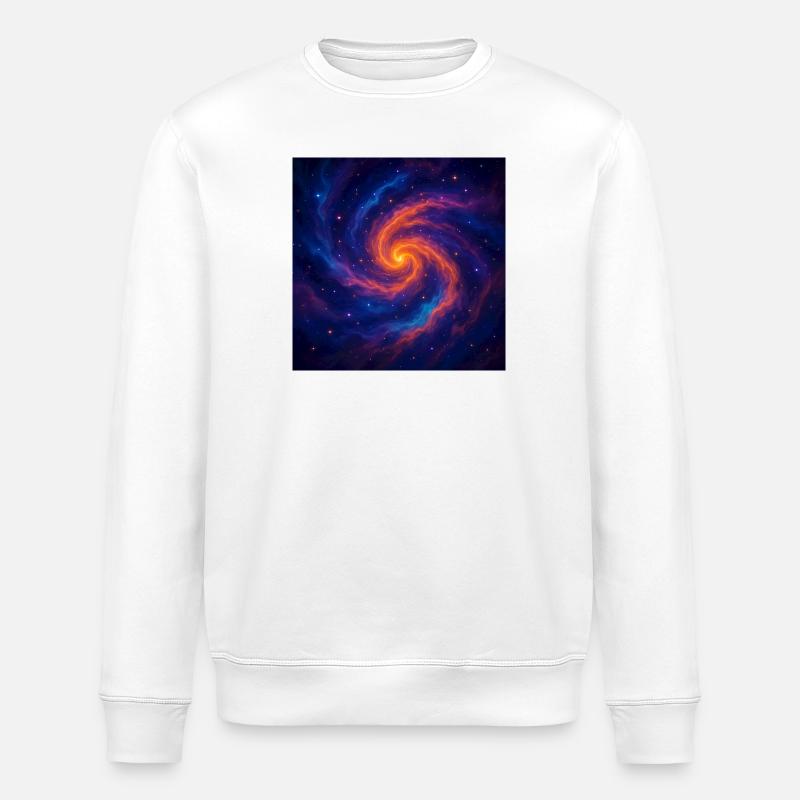 Galactic vortex in space - Stanley/Stella ROLLER Unisex Organic Sweatshirt - white