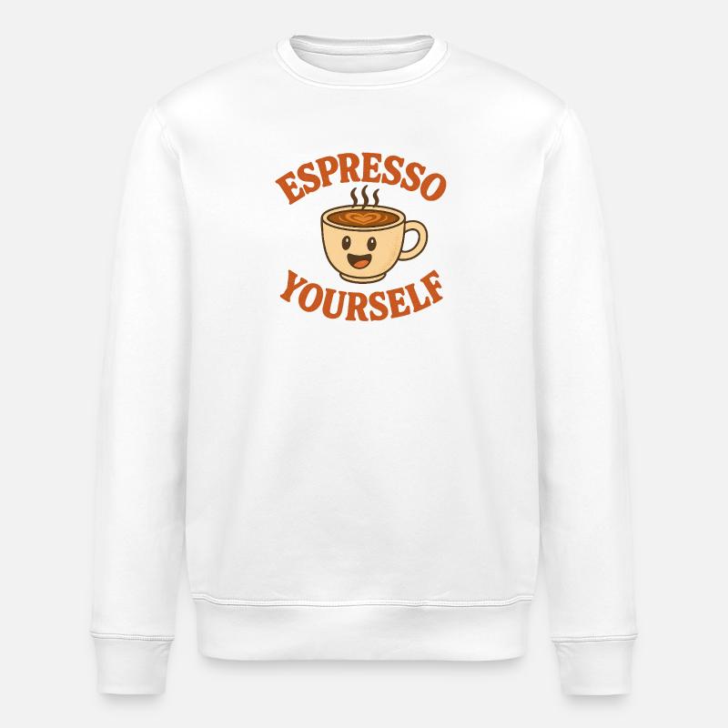 Espresso vous-même - Sweat bio ROLLER Stanley/Stella Unisexe - blanc