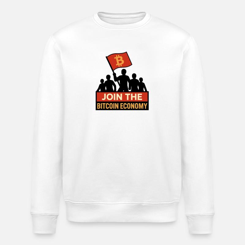 Join the Bitcoin Economy - Stanley/Stella Unisex Bio-Sweatshirt ROLLER - Weiß