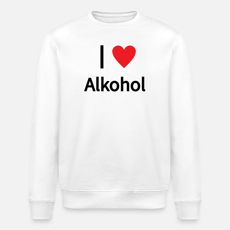 J’adore l’alcool Pullover Hoodie - Sweat bio ROLLER Stanley/Stella Unisexe - blanc