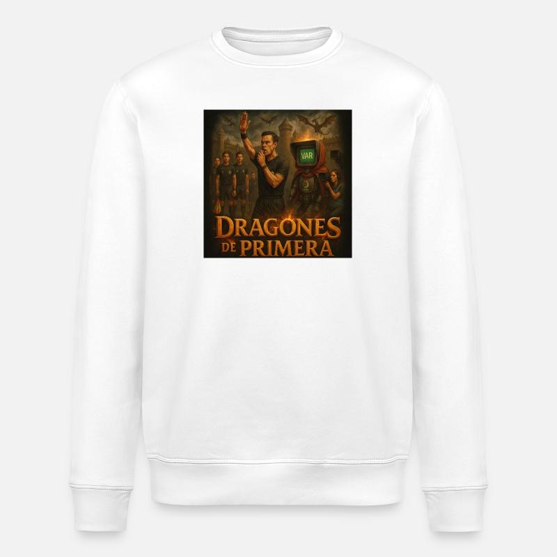 First Class Dragons - Stanley/Stella ROLLER Unisex Organic Sweatshirt - white