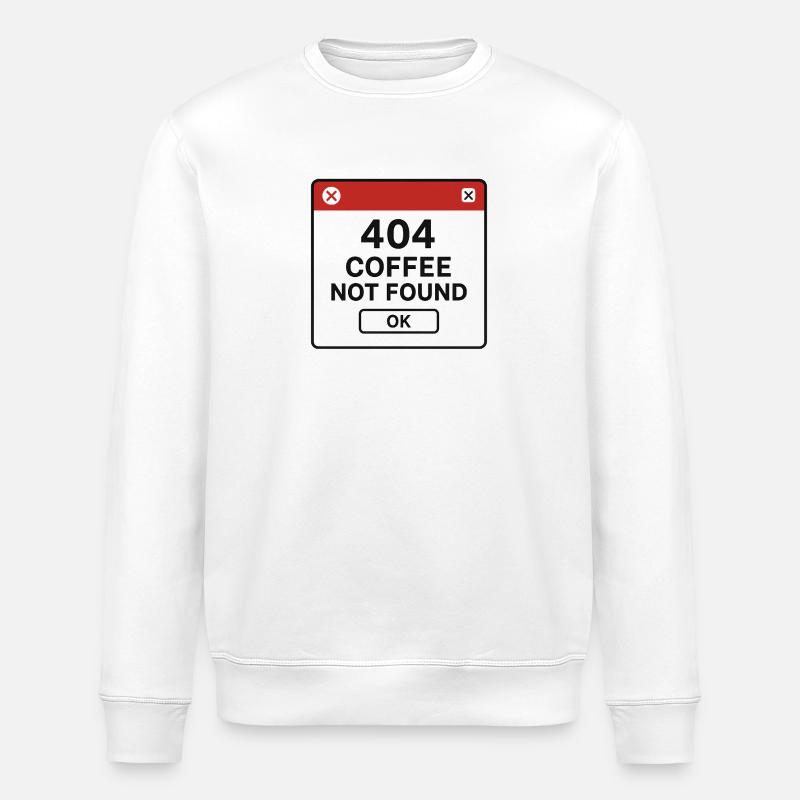 404 coffee not found - Stanley/Stella Unisex Bio-Sweatshirt ROLLER - Weiß