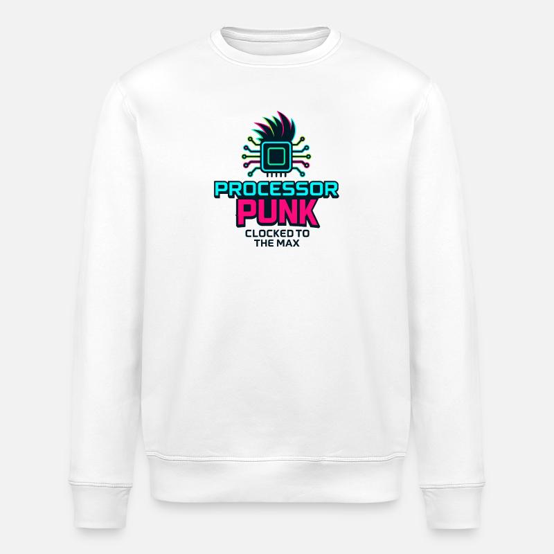 Processor Punk - Stanley/Stella ROLLER Unisex Organic Sweatshirt - white