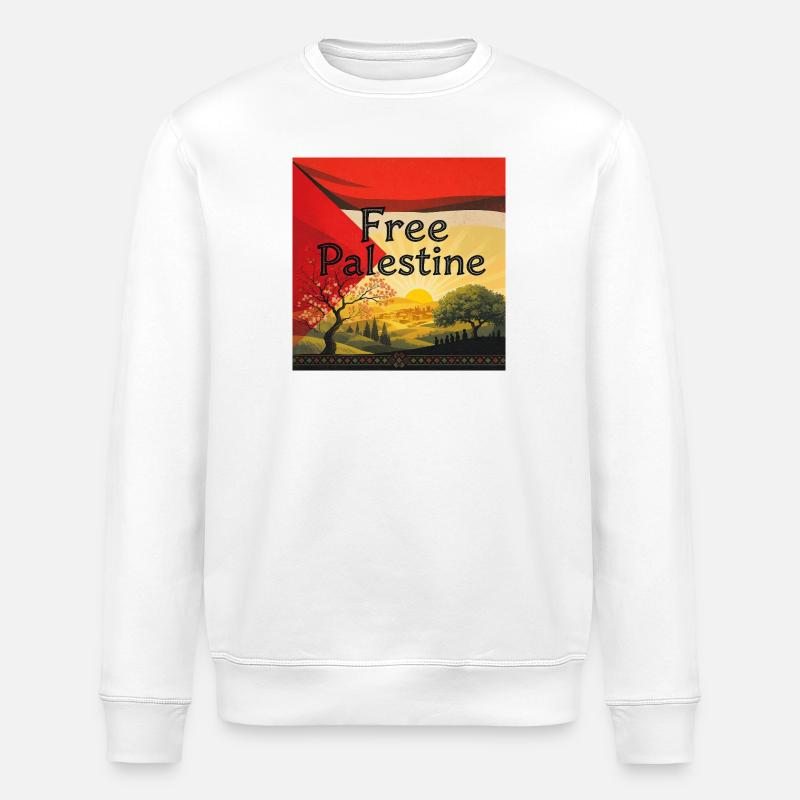 Palestine - Stanley/Stella Unisex Bio-Sweatshirt ROLLER - Weiß
