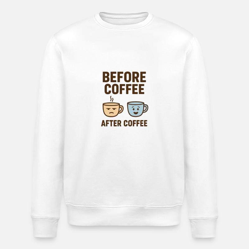 avant le café après le café - Sweat bio ROLLER Stanley/Stella Unisexe - blanc