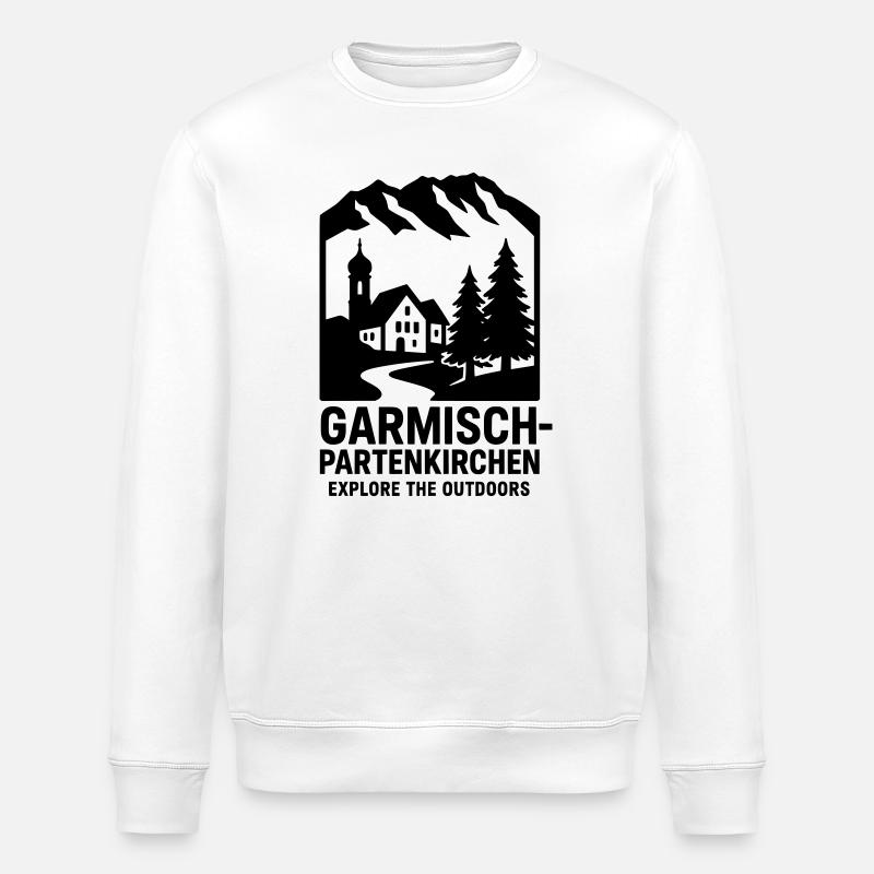 Garmisch Partenkirchen - Sweat bio ROLLER Stanley/Stella Unisexe - blanc