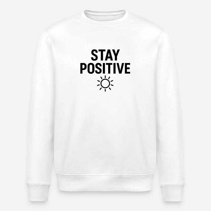 Restez positif Rayon de soleil - Sweat bio ROLLER Stanley/Stella Unisexe - blanc