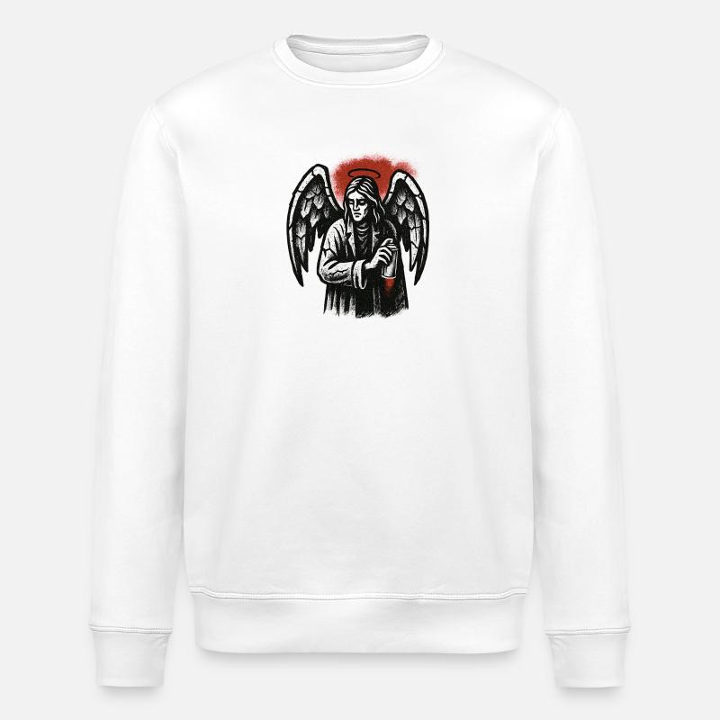 Ange avec l’intention de graffiti - Sweat bio ROLLER Stanley/Stella Unisexe - blanc
