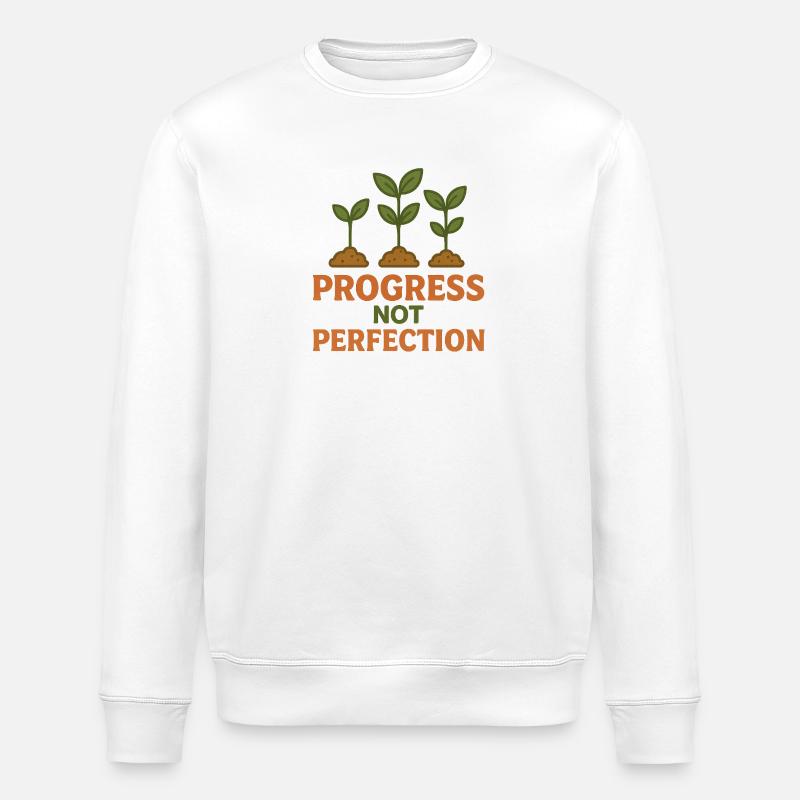 Fortschritt statt Perfektion - Stanley/Stella Unisex Bio-Sweatshirt ROLLER - Weiß