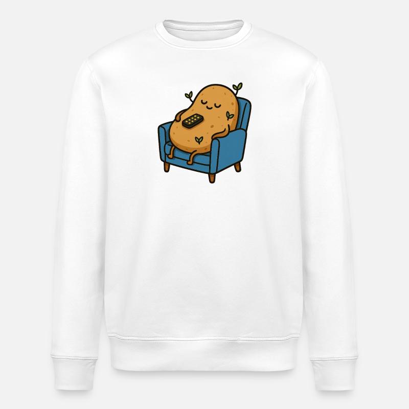 Zertifizierte Couch Tuber - Stanley/Stella Unisex Bio-Sweatshirt ROLLER - Weiß