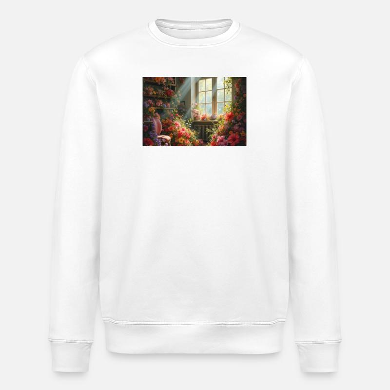 Fleur3 - Sweat bio ROLLER Stanley/Stella Unisexe - blanc