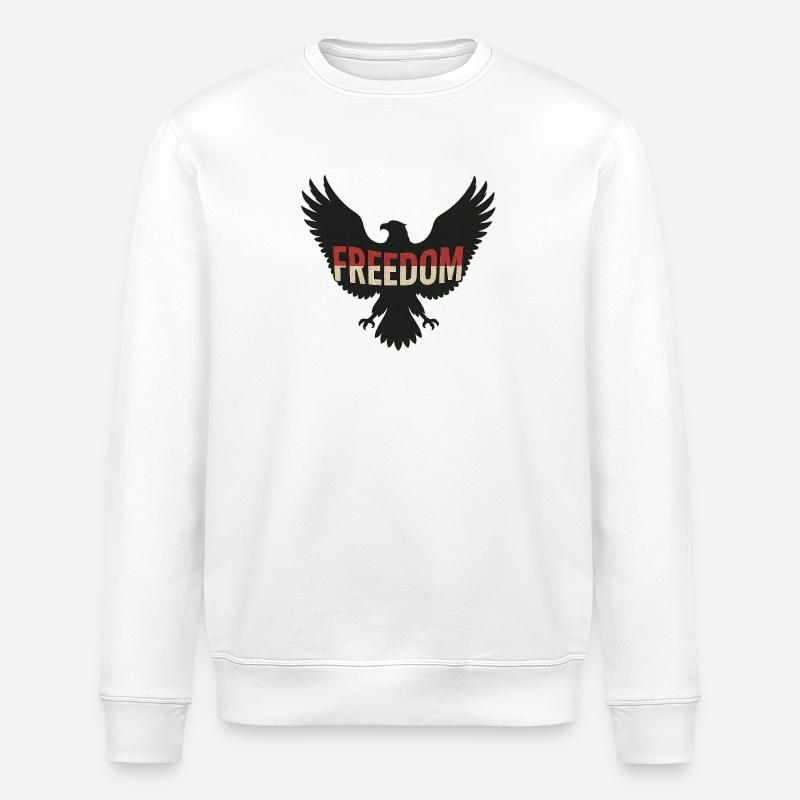 Aigle de la liberté - Sweat bio ROLLER Stanley/Stella Unisexe - blanc