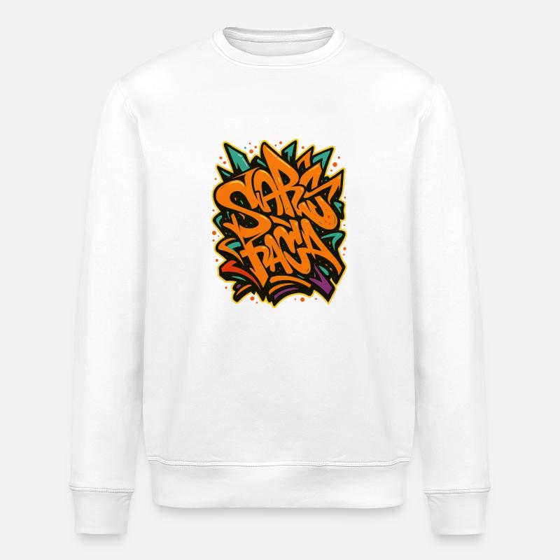 Graffiti Lettrage Spray Art - Sweat bio ROLLER Stanley/Stella Unisexe - blanc