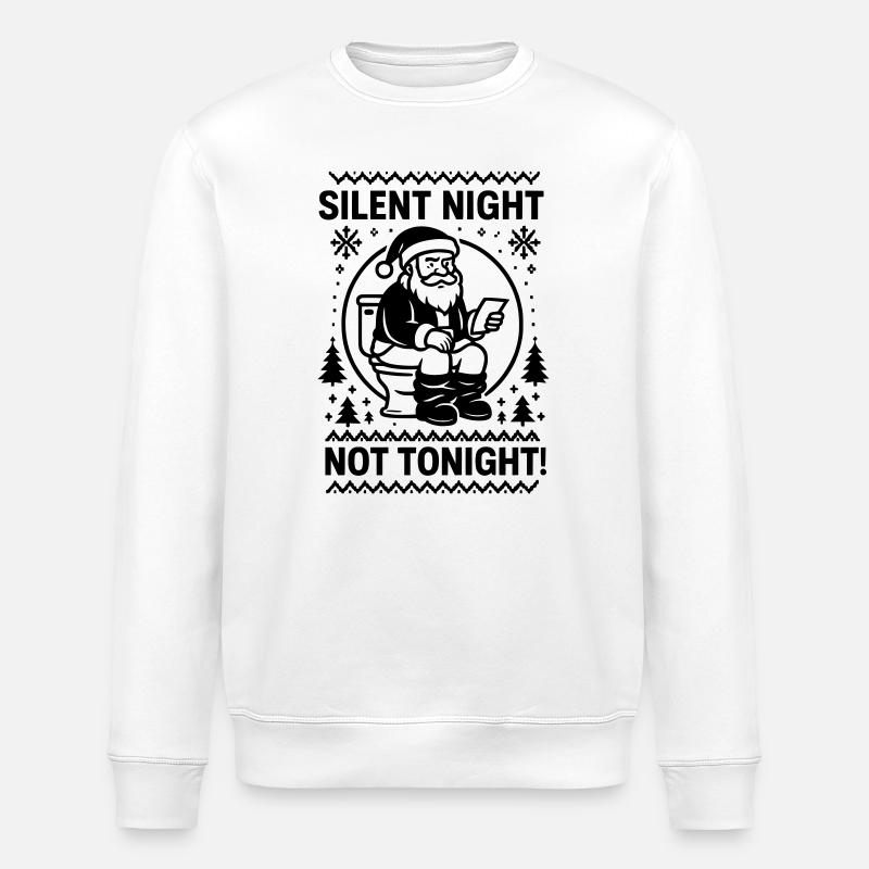 Nuit silencieuse pas ce soir - Sweat bio ROLLER Stanley/Stella Unisexe - blanc