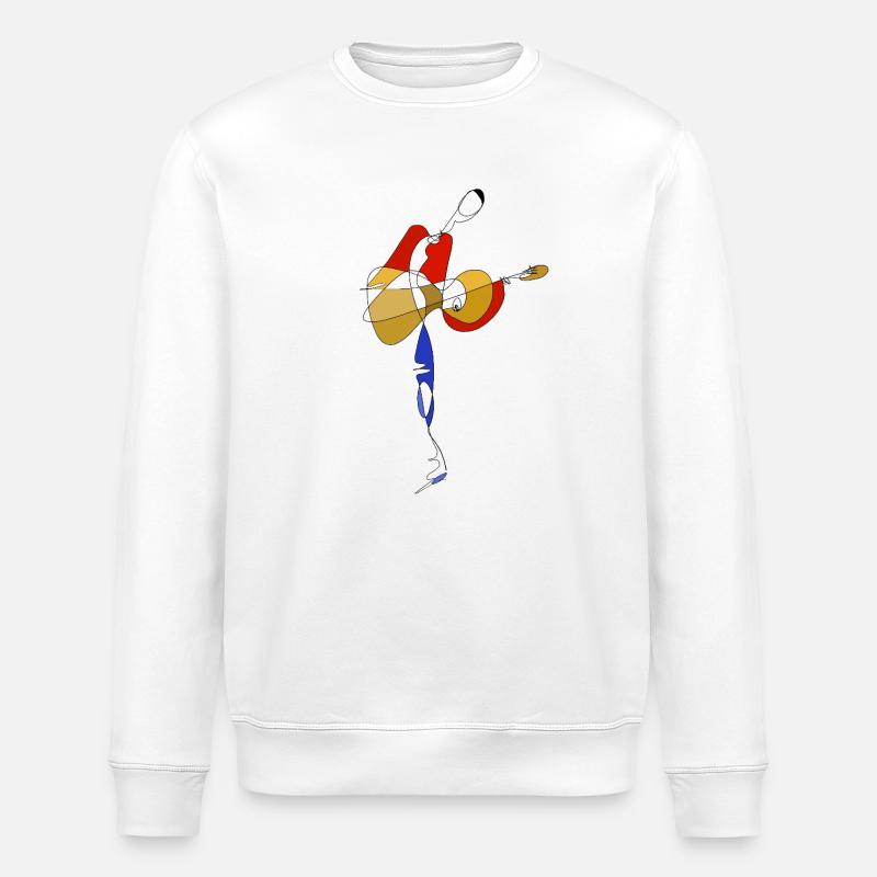 Guitariste - Sweat bio ROLLER Stanley/Stella Unisexe - blanc