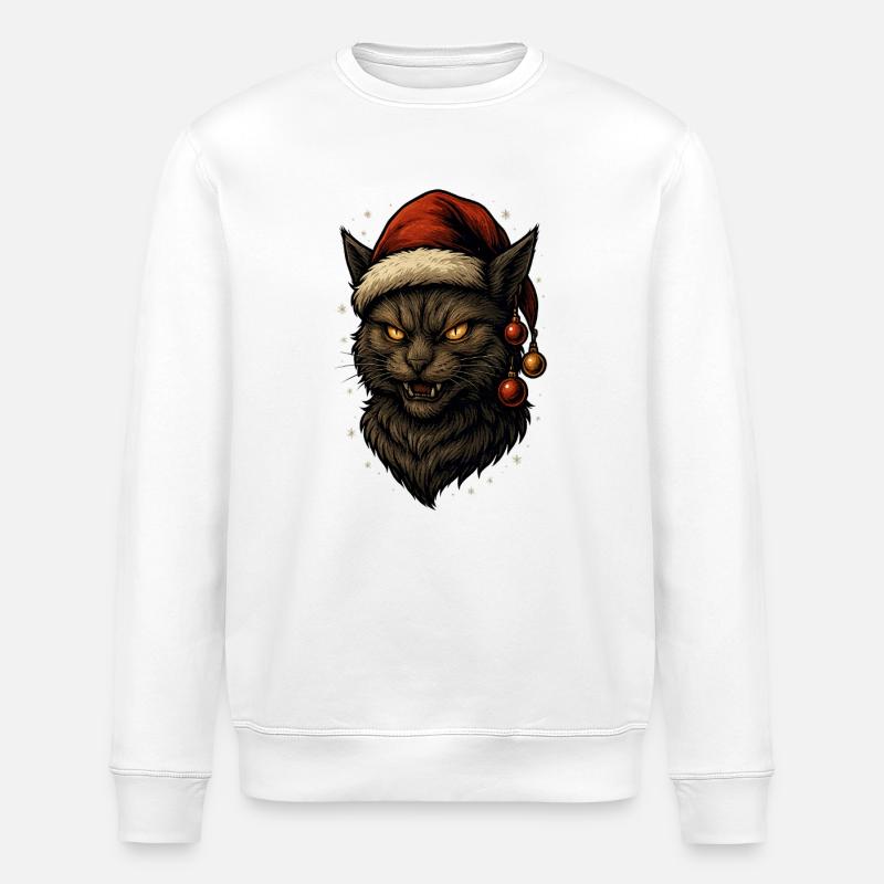 Gueule de bois noire de Noël - Sweat bio ROLLER Stanley/Stella Unisexe - blanc