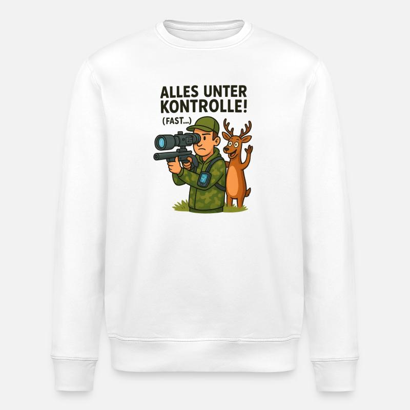 Alles Unter Kontrolle Jagd - Stanley/Stella Unisex Bio-Sweatshirt ROLLER - Weiß