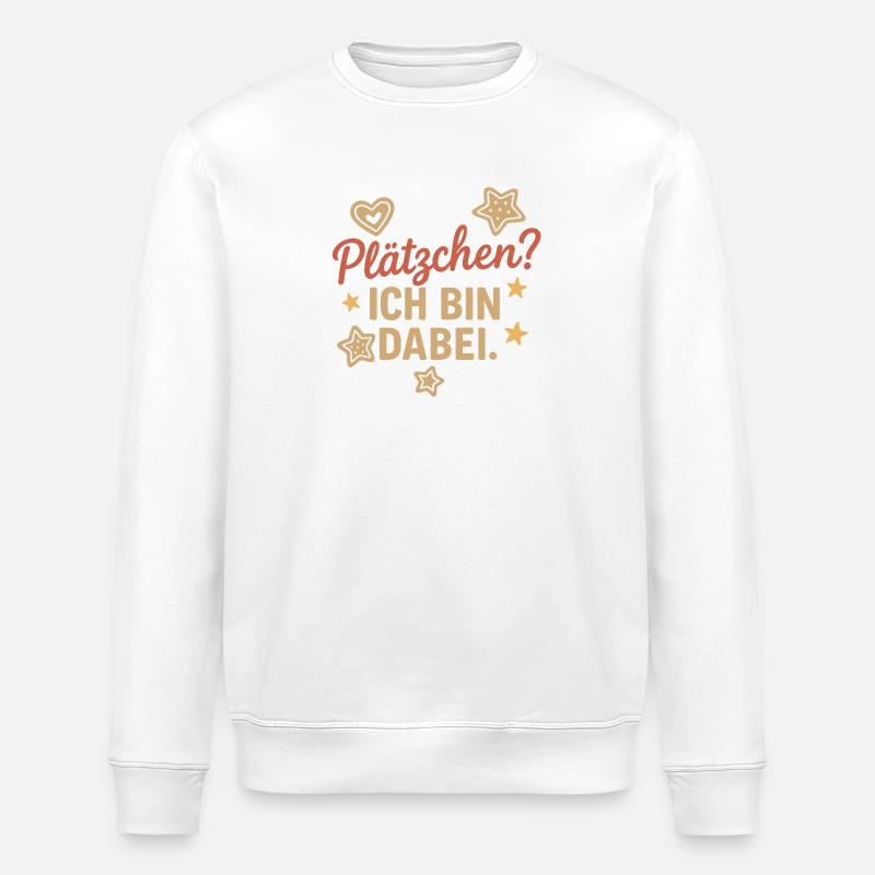 Plätzchen? Ich bin dabei. - Stanley/Stella Unisex Bio-Sweatshirt ROLLER - Weiß