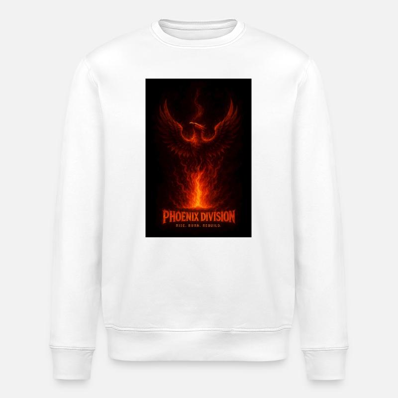 Phönix Division - Feueraufstieg - Stanley/Stella Unisex Bio-Sweatshirt ROLLER - Weiß