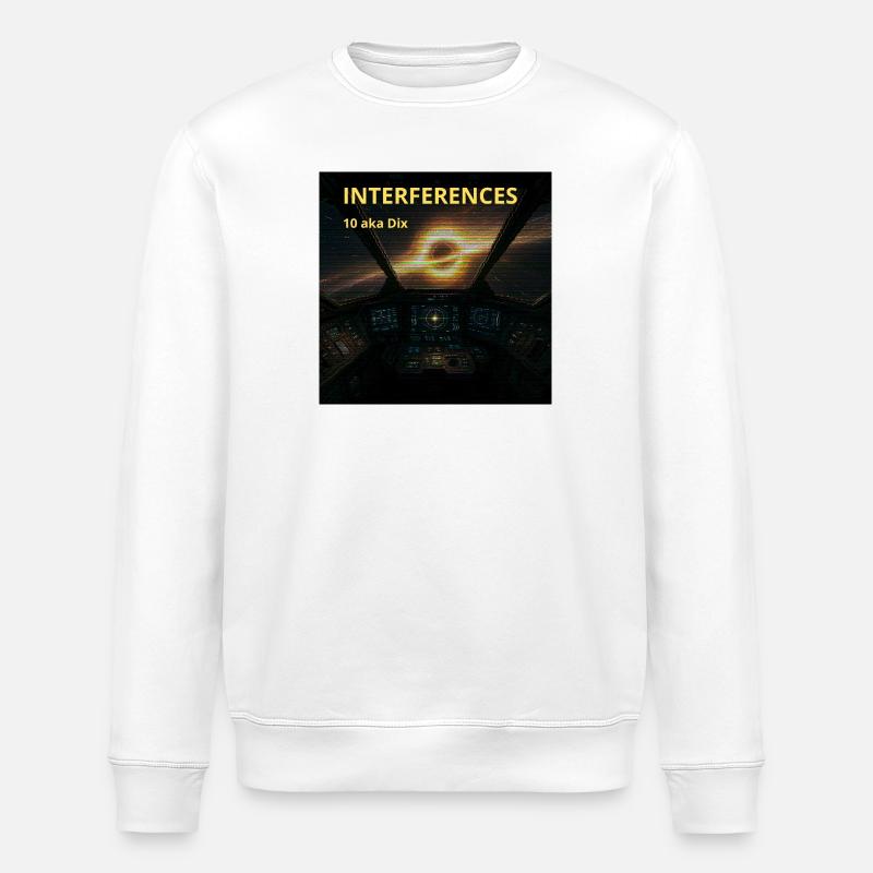 Nebula Cockpit Interference - Stanley/Stella ROLLER Unisex Organic Sweatshirt - white