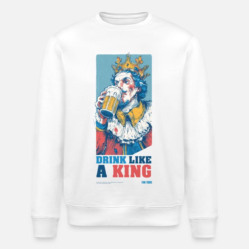 Königlicher Biergenuss - Stanley/Stella Unisex Bio-Sweatshirt ROLLER - Weiß