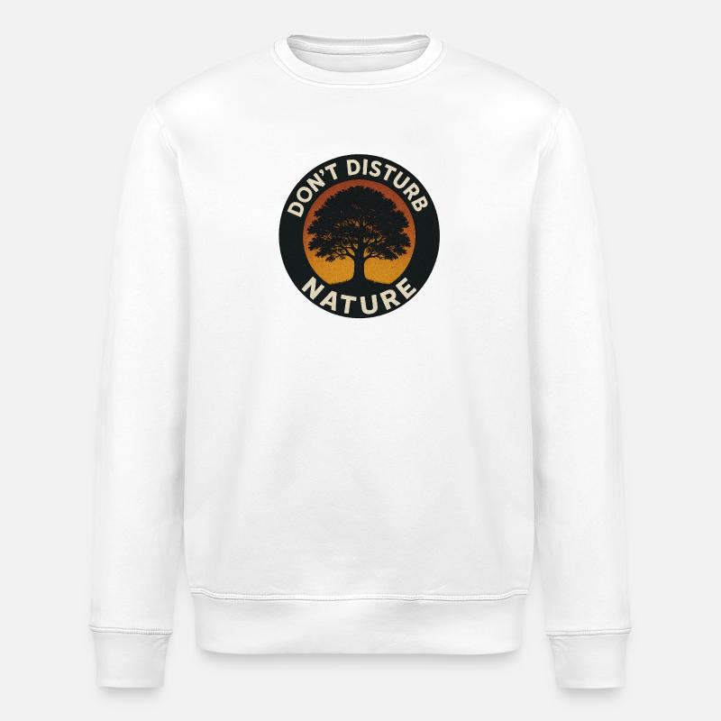 Don’t Disturb Nature – Tree Circle - Stanley/Stella Unisex Bio-Sweatshirt ROLLER - Weiß